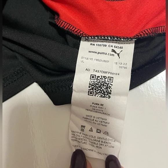Puma Toddler Boys 2-Piece Athletic Set Red Black Logo Tee & Shorts Size 3T - Picture 9 of 9